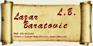 Lazar Baratović vizit kartica